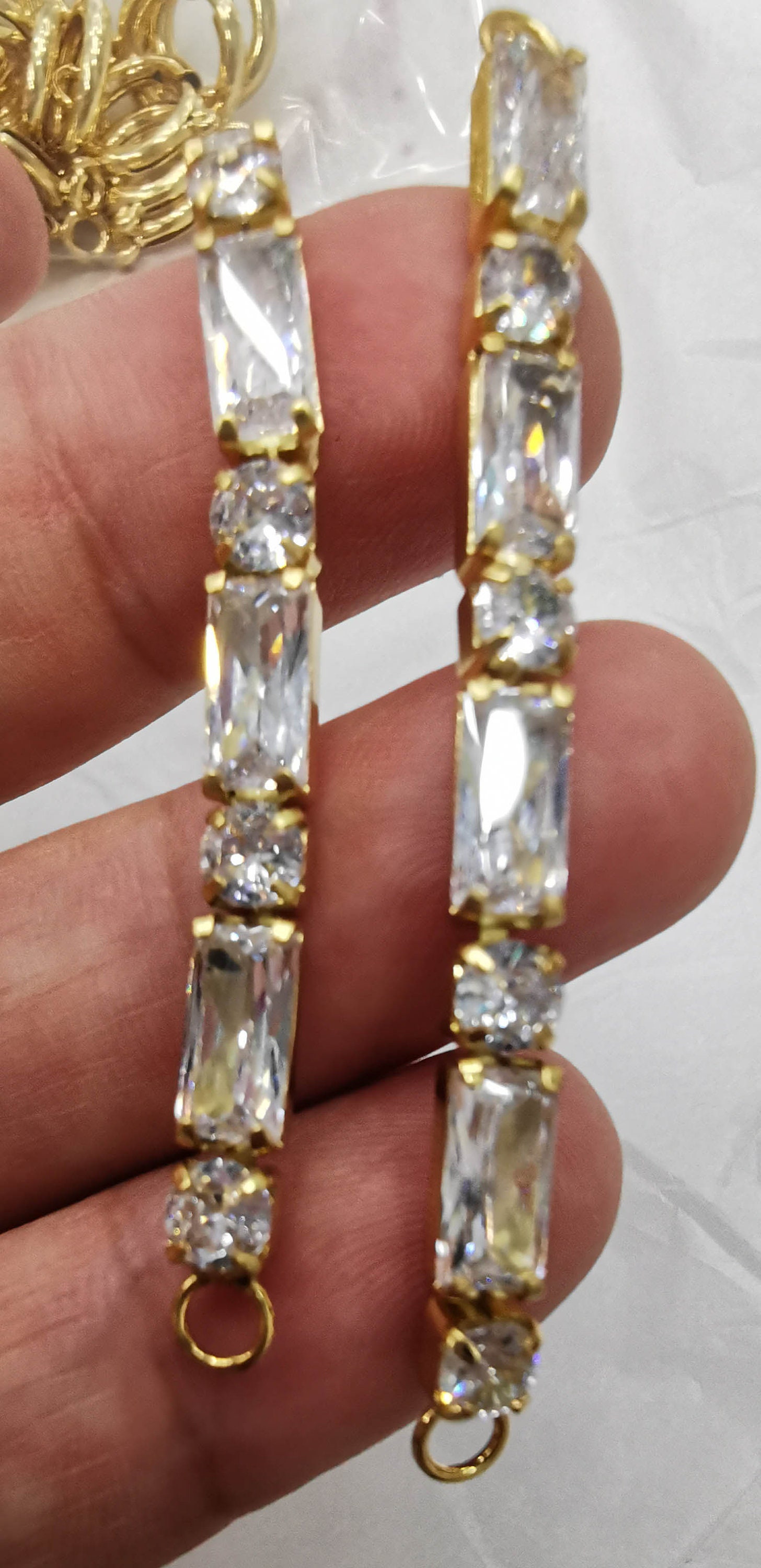 Jewelry & Beauty Connectors Cubic Zirconia Separator Bar/Connector Bar