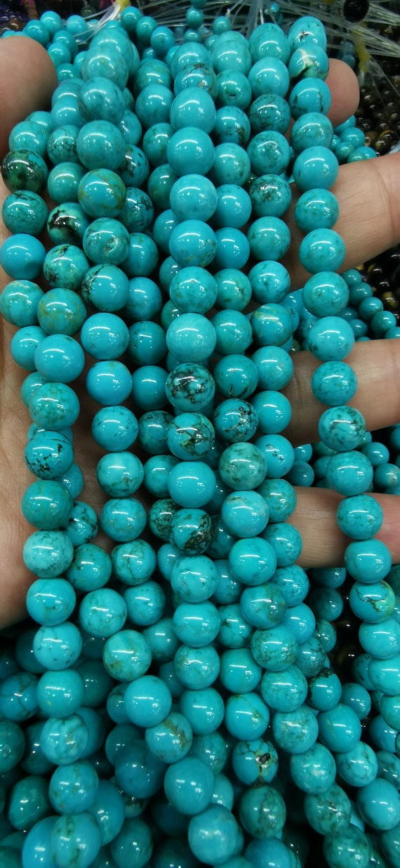 16inch Blue-green Tibetant TURQUOISE Stone Round-bal 2mm to 20mm Beads for  Necklace-bracelet-pendant 