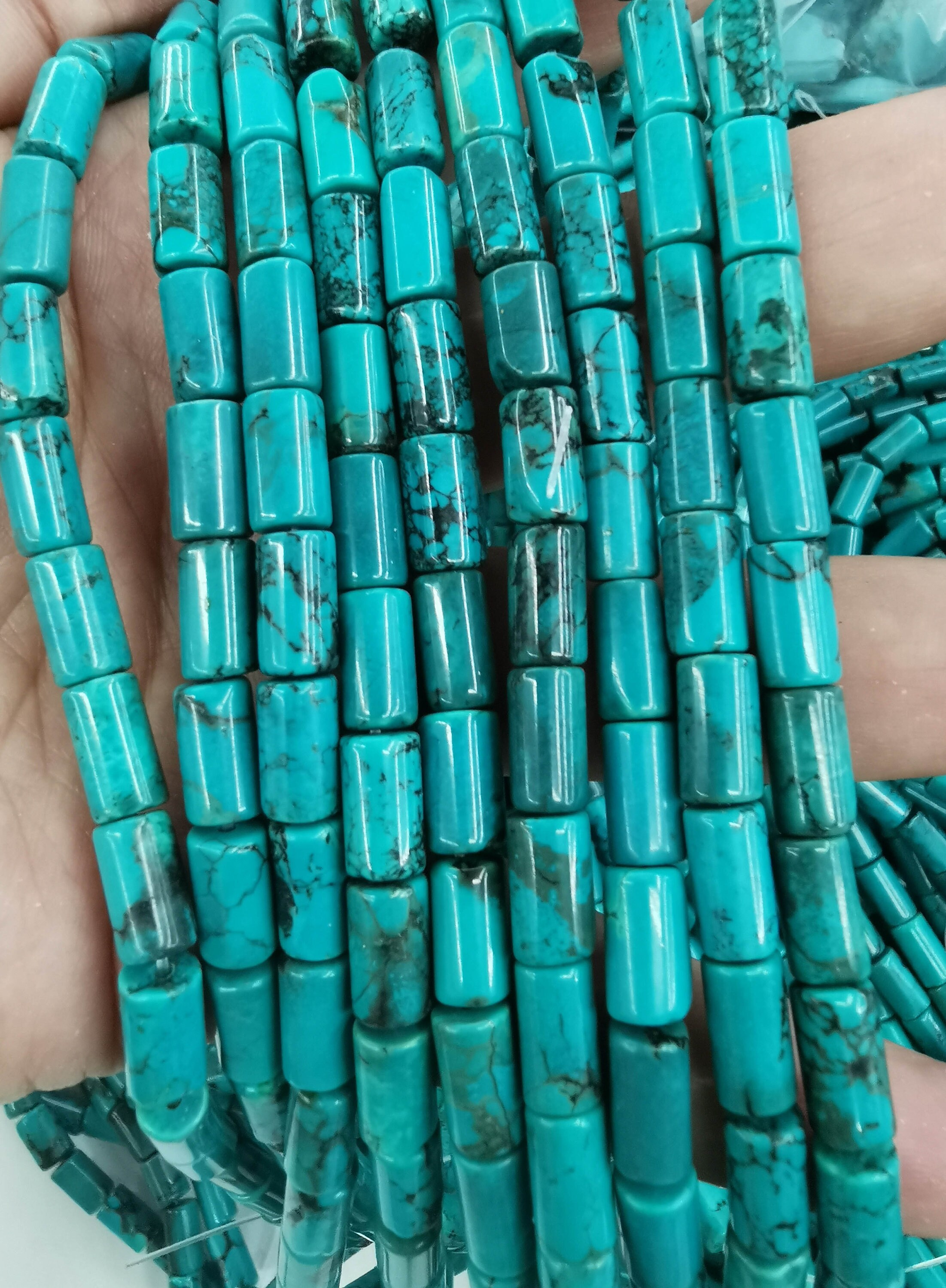 6x3mm Tiny Dark Green Turquoise Stone Green Blue Turquoise Etsy