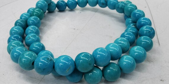 16inch Blue-green Tibetant TURQUOISE Stone Round-bal 2mm to 20mm Beads for  Necklace-bracelet-pendant 