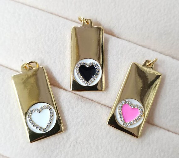 Petite pave heart necklace jewlr sale