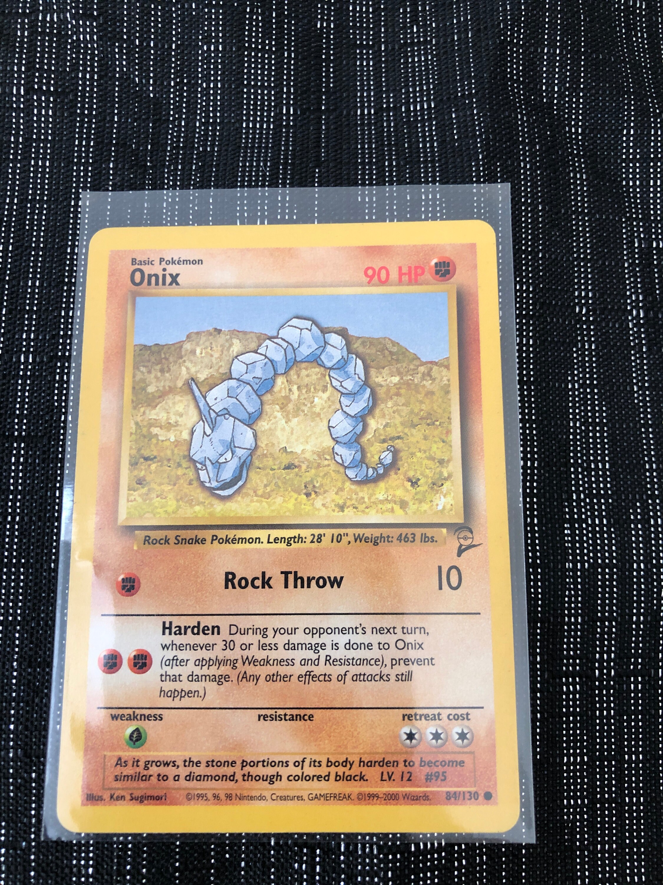 Vintage Onix Pokemon Card 84 130 Good Condition 1999 00 Etsy