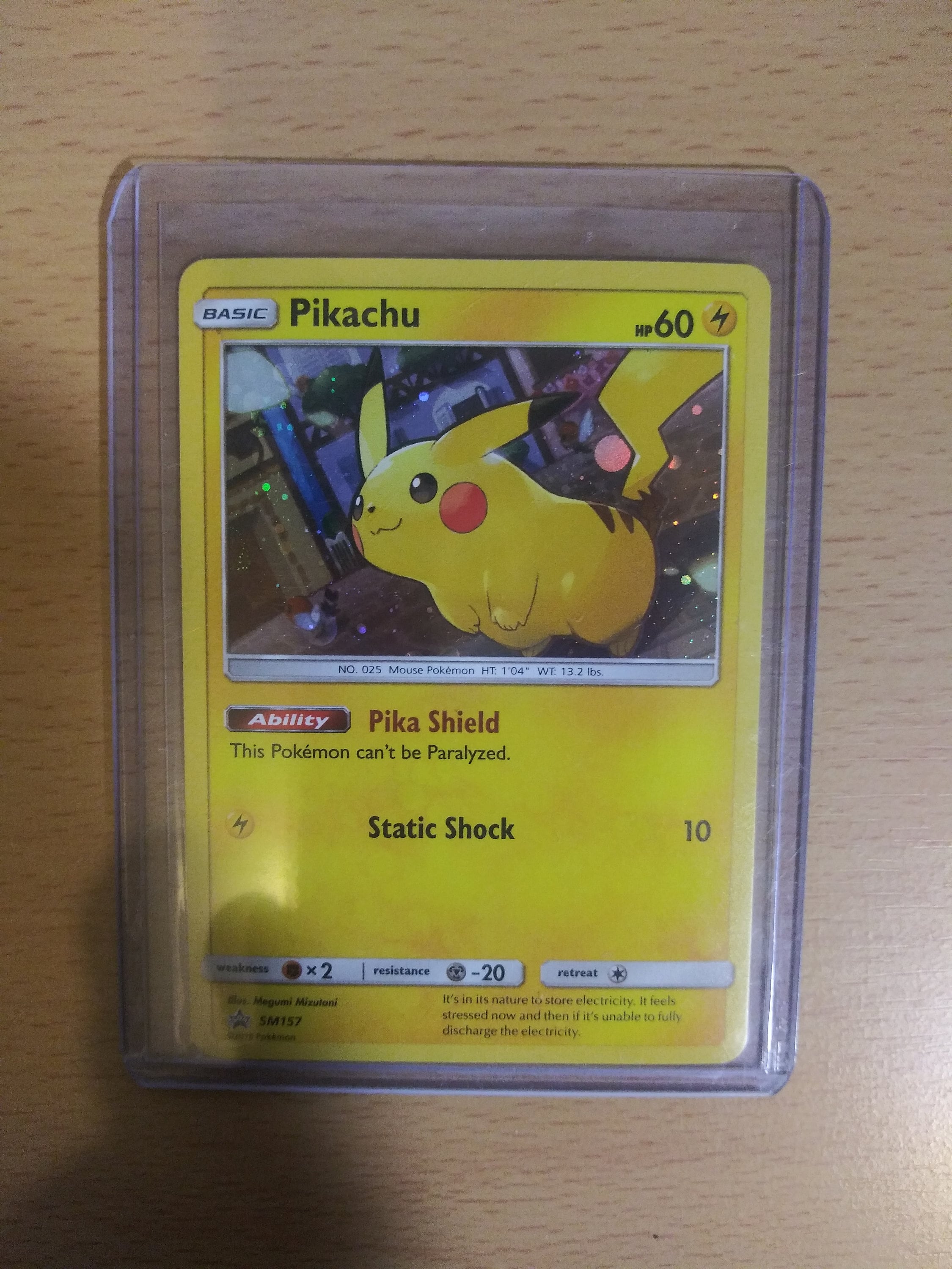 Pikachu Holographic 2018 Pokemon Card SM157 Great Condition Etsy