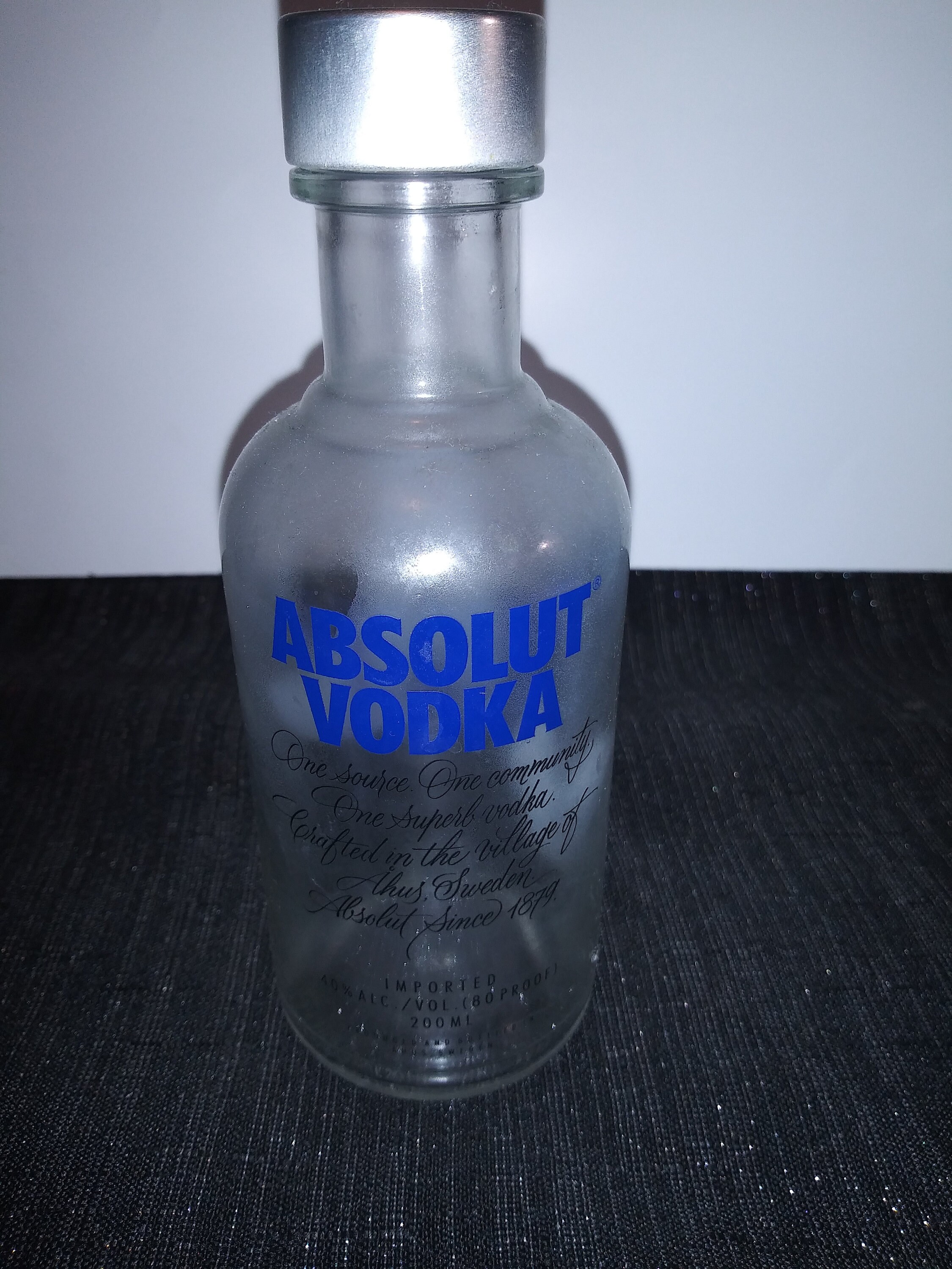 Absolut Vodka Empty Bottle 200ml With Cap For Crafting Etsy