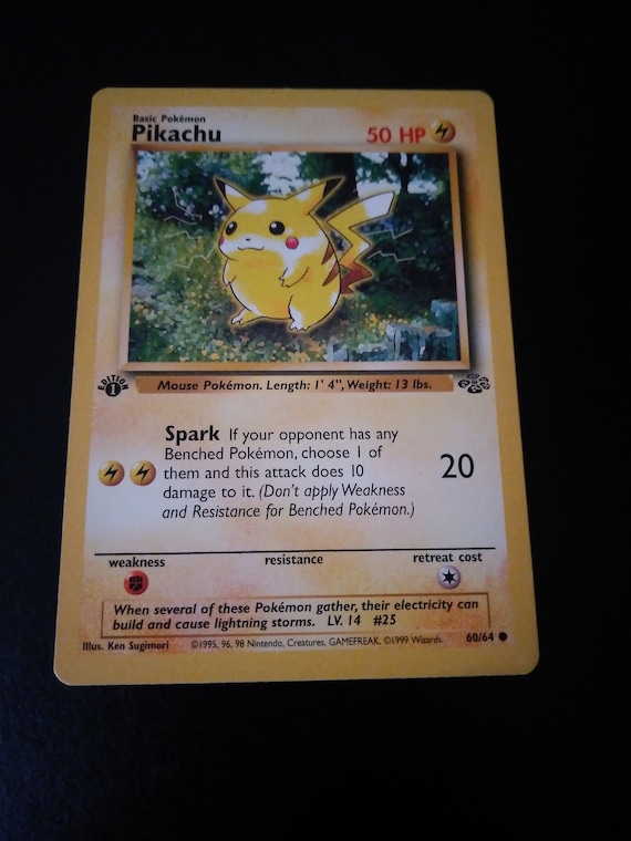 Pokemon 1st Edition 1999 Jungle Pikachu Card 6064 Mint Condition Ultra Rare Seal 20 Years Never Played