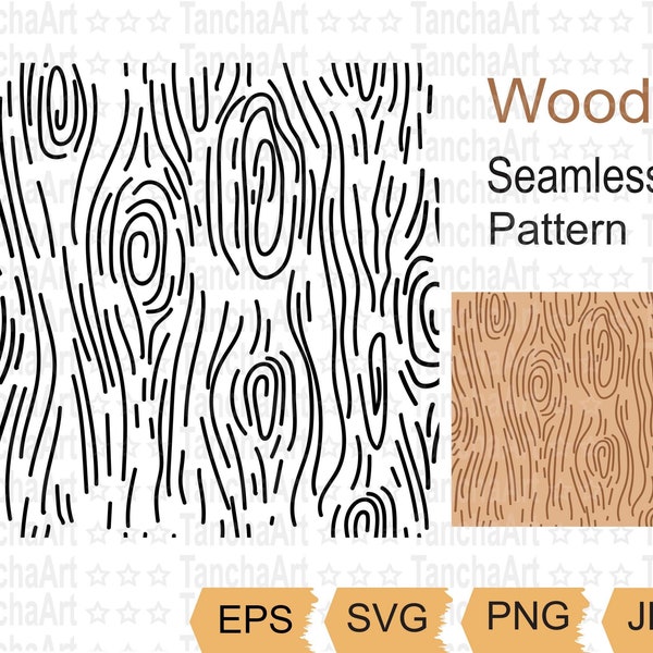 Wooden Seamless Pattern SVG, PNG Wood Grain Texture Print Background Cut File Digital file Instant download Rustic Wood Pattern for Crafts
