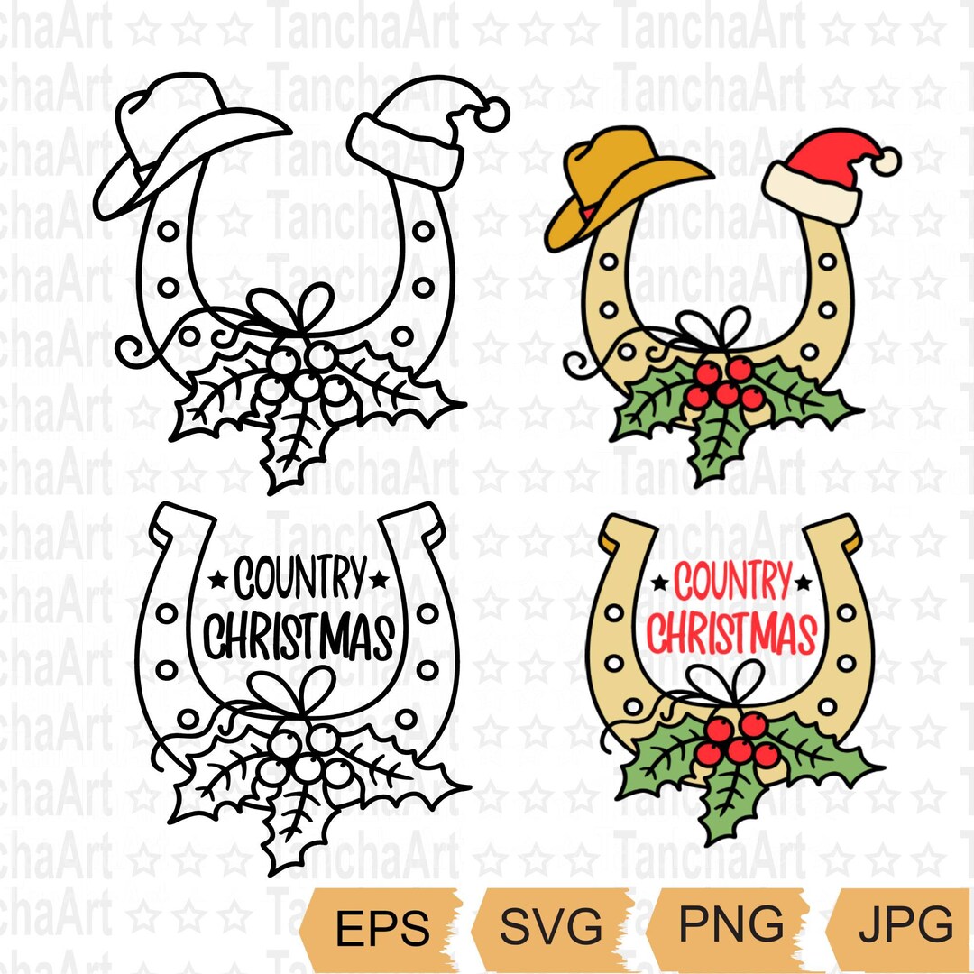Cowboy Christmas Printable SVG Cut File Christmas Svg Png Christmas ...