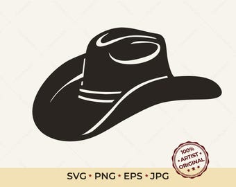 Cowboy Hat SVG Vector Cowboy Hat SVG Cowboy Hat Silhouette Western Hat Printable Digital file Wild West Hat for Cricut Instant Download