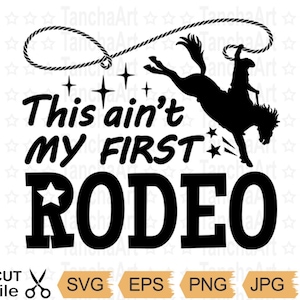 Meu Primeiro Rodeio SVG Corte Imprimível svg png Aniversário de Cowboy SVG Rodeio para Cricut Imprimir Arte Silhueta de Cowboy Design de Camiseta Download Instantâneo