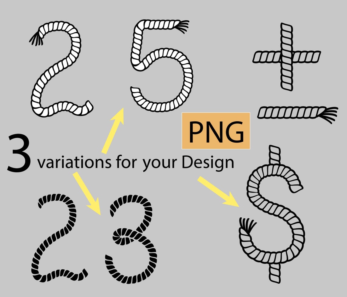Rope Numbers SVG Rope Svg Cut File Cricut Silhouette Download - Etsy Canada