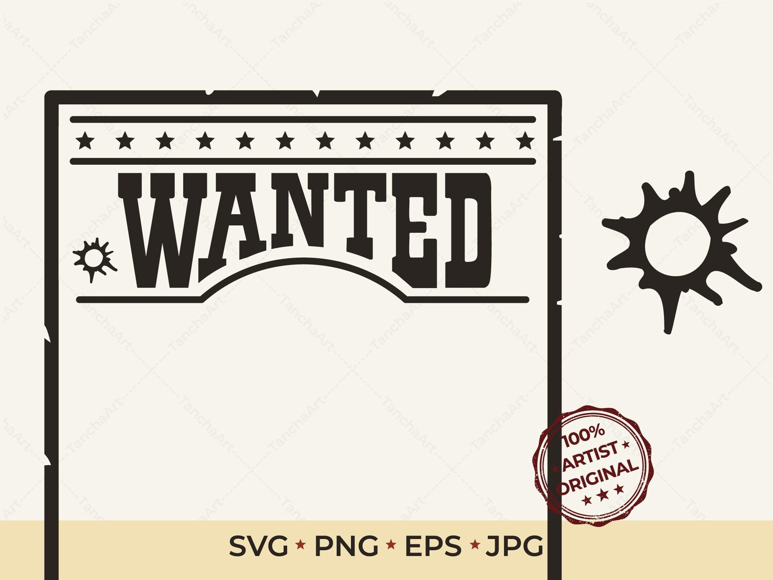 Wanted Signcut Wanted Poster SVG Wanted Frame for Portrait Bundle Wanted Poster ...