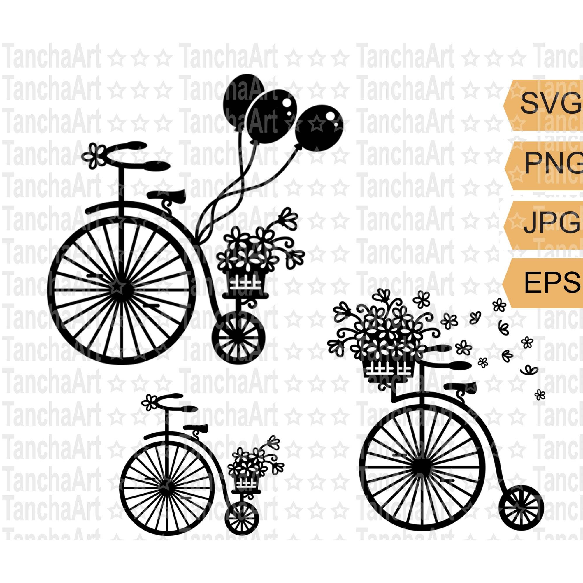 Bicicleta SVG bicicleta vintage PNG bicicleta de amor Archivo de