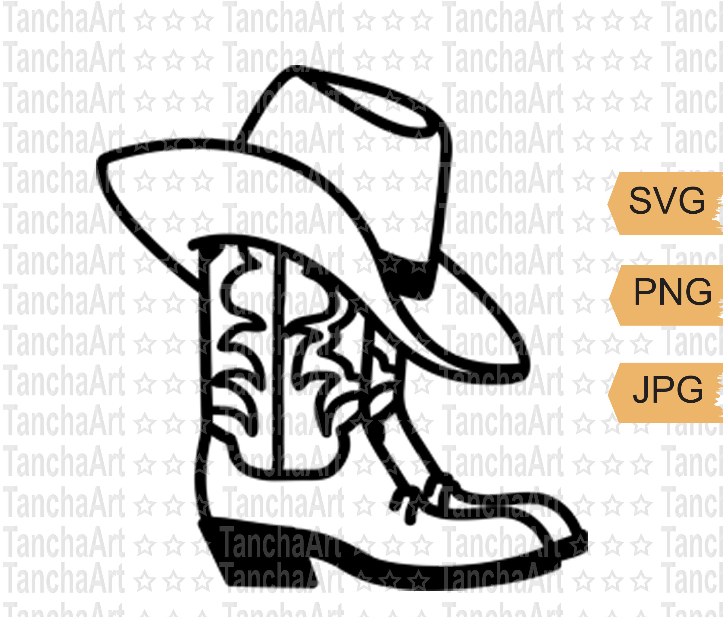 Cowboy boots Cowboy hat svg Printable vector SVG Western Wild Etsy