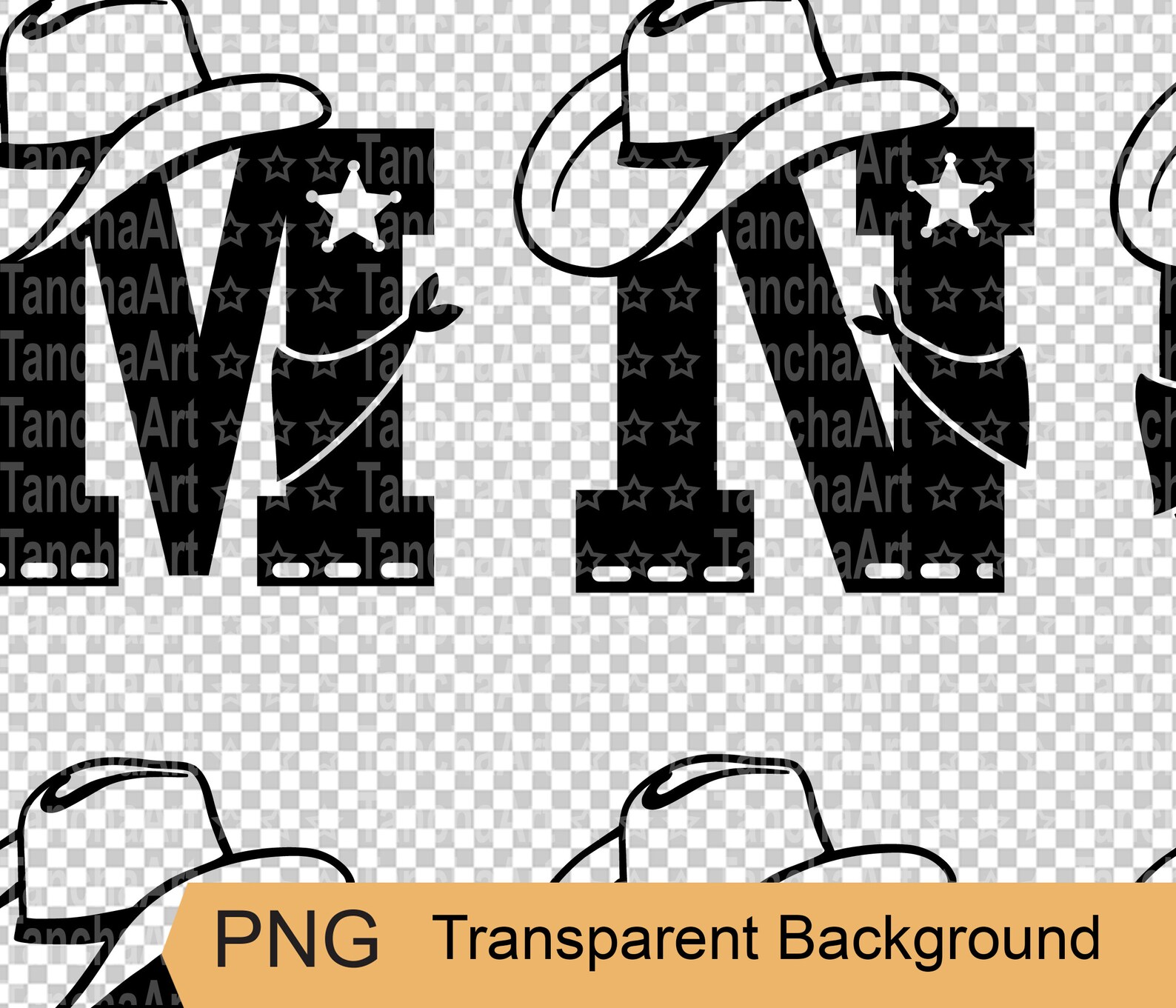 Cowboy Font SVG Letters Cowboy Clipart Font Digital Letters | Etsy