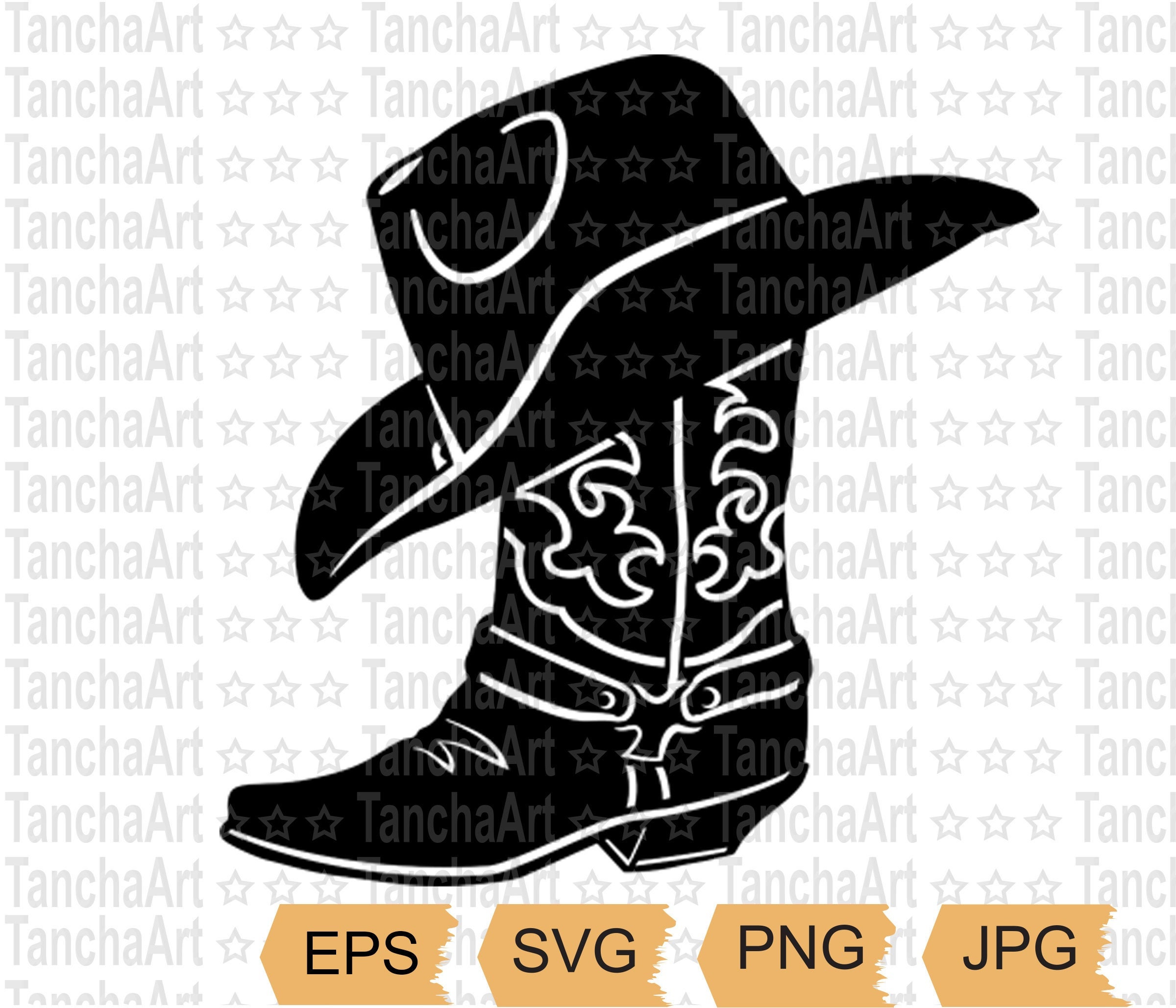 Cowboy Boot Svg Cowboy Hat Rodeo SVG PNG Art Country - Etsy