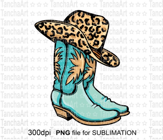 Cowboy Boots for Sublimation PNG Cowboy 