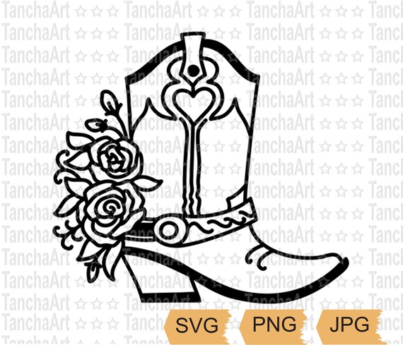 Cowboy boot flowers SVG Country Wedding decoration Cowboy | Etsy