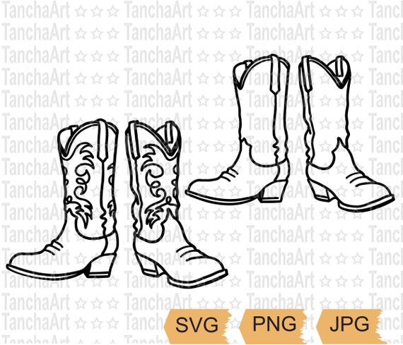 Cowboy boots SVG Rodeo PNG JPG Western boots Cut file | Etsy