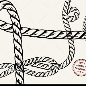 Rope Frame SVG Bundle | Western Border Clipart | Cowboy Lasso Frames | Rustic Monogram Cut File for Cricut Glowforge | Heart Wood Sign image 3