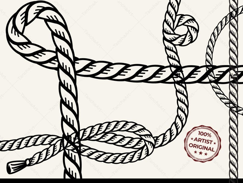Rope Frame SVG Bundle | Western Border Clipart | Cowboy Lasso Frames | Rustic Monogram Cut File for Cricut Glowforge | Heart Wood Sign image 3