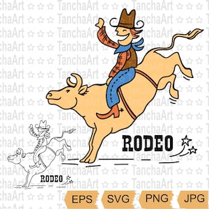Wild West Cowboy SVG Pack for Cricut Western Rodeo Clipart Bundle Instant Download Cowboy Bull Rider Vector Graphic Set Ranch Bull Clipart