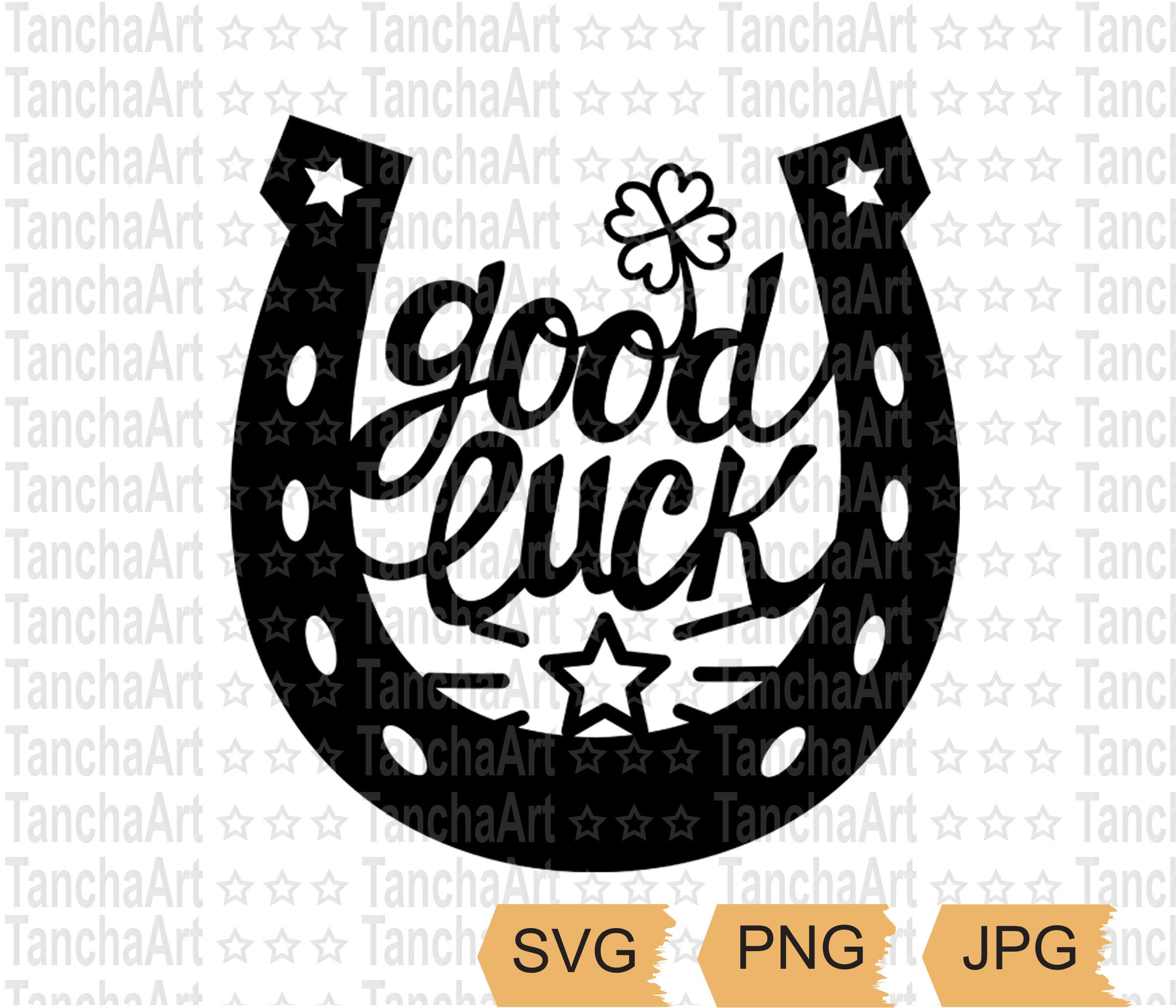 Horseshoe SVG Good luck Horseshoe clover cut file PNG JPG Etsy