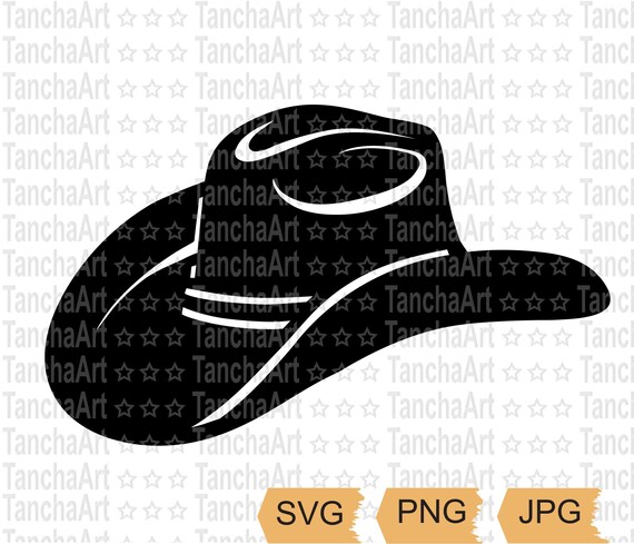 Cowboy Svg Vector Cowboy Hat Svg Cowboy Hat Silhouette Etsy