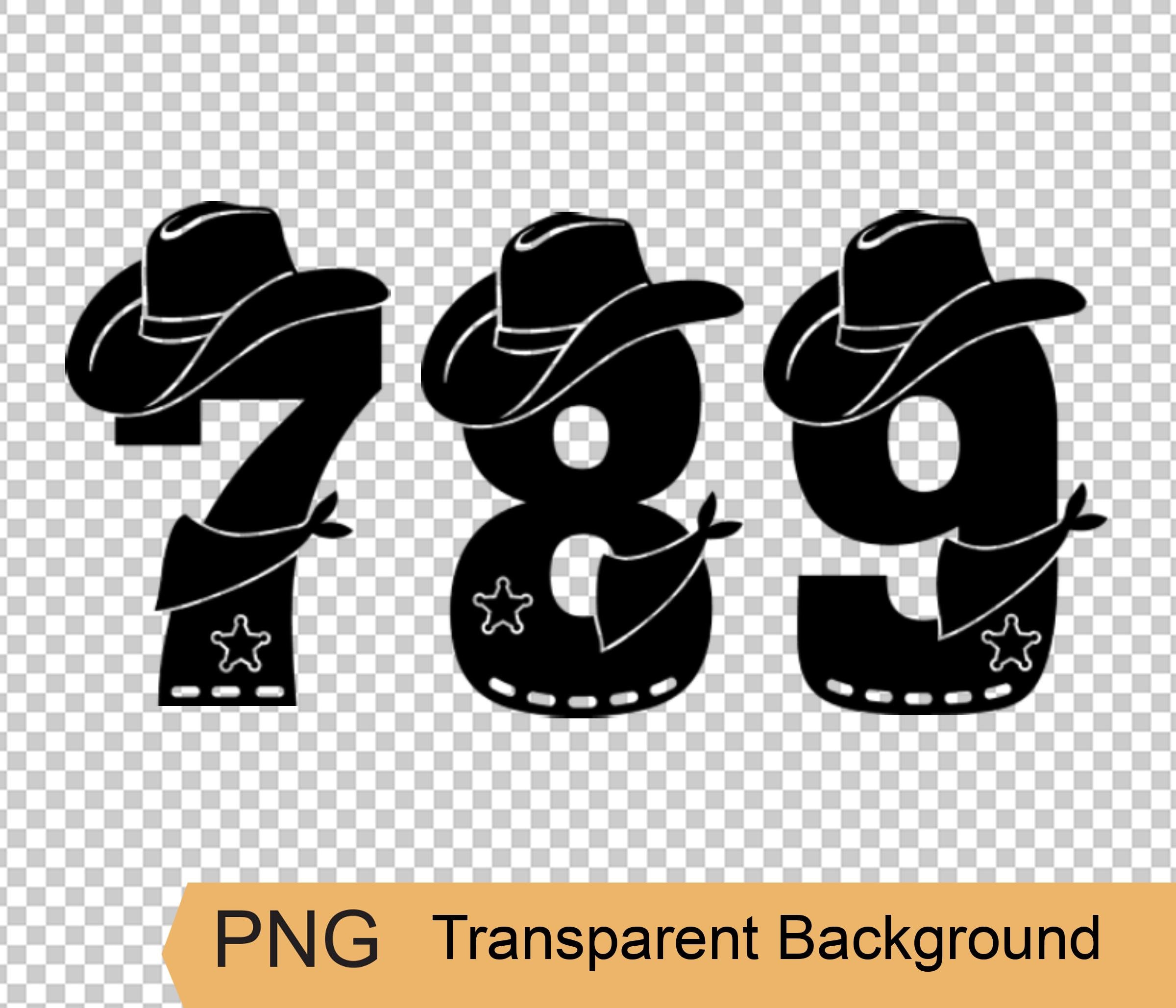 Cowboy Numbers SVG: Wild West Birthday Clipart (digital Download) - Etsy