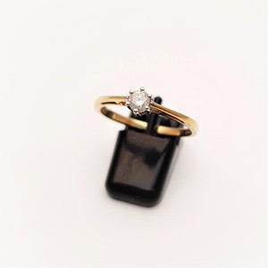 9ct yellow gold 0.15ct diamond solitaire ring