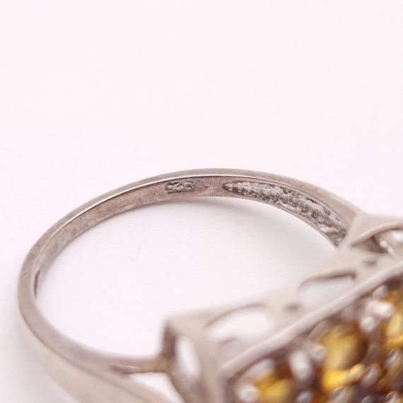 Sterling Silver Large Multi-Gem Rectangular Citri… - image 7