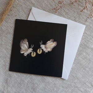 Greeting card moths