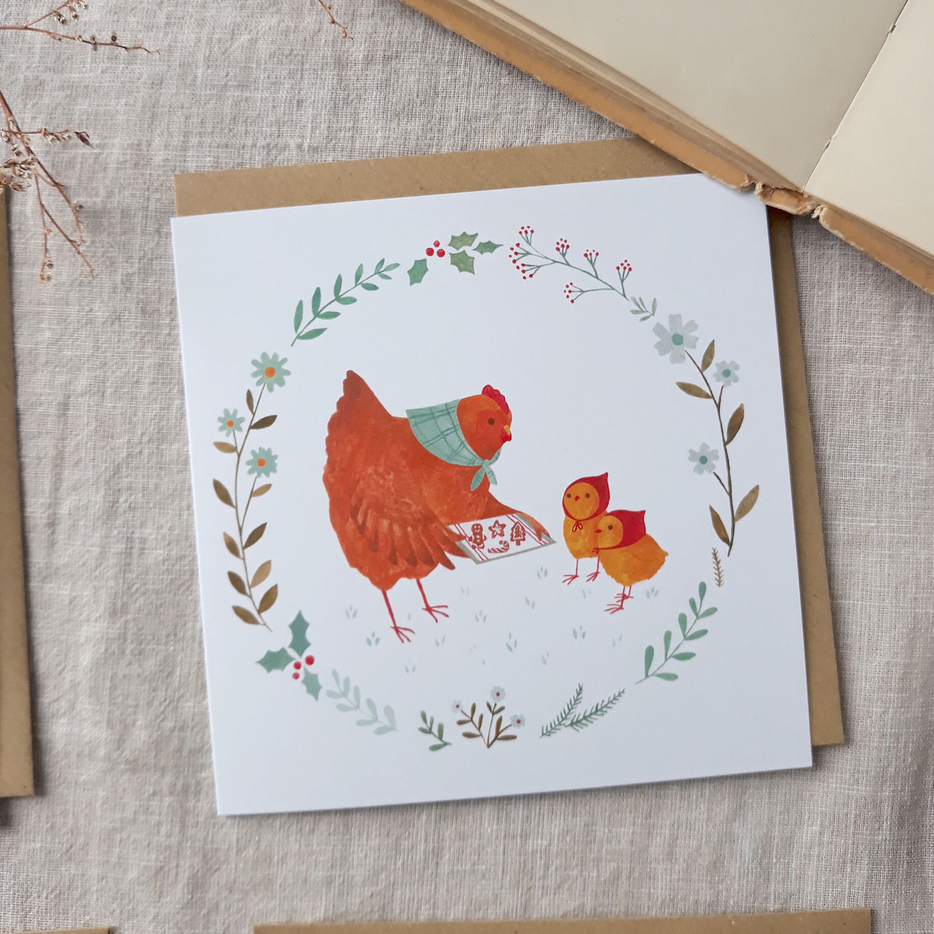 Small Winter Card Winter Greeting Cards- Set of Four - Etsy