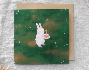 Birthday bunny card