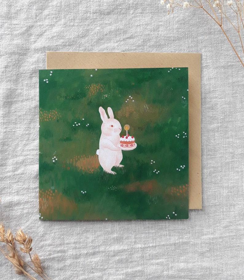 Birthday bunny card image 1