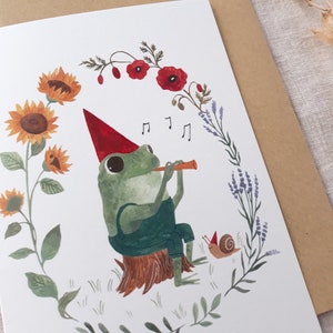 Musician frog greeting card image 2