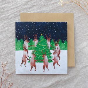 Carte de voeux de renne de Noël