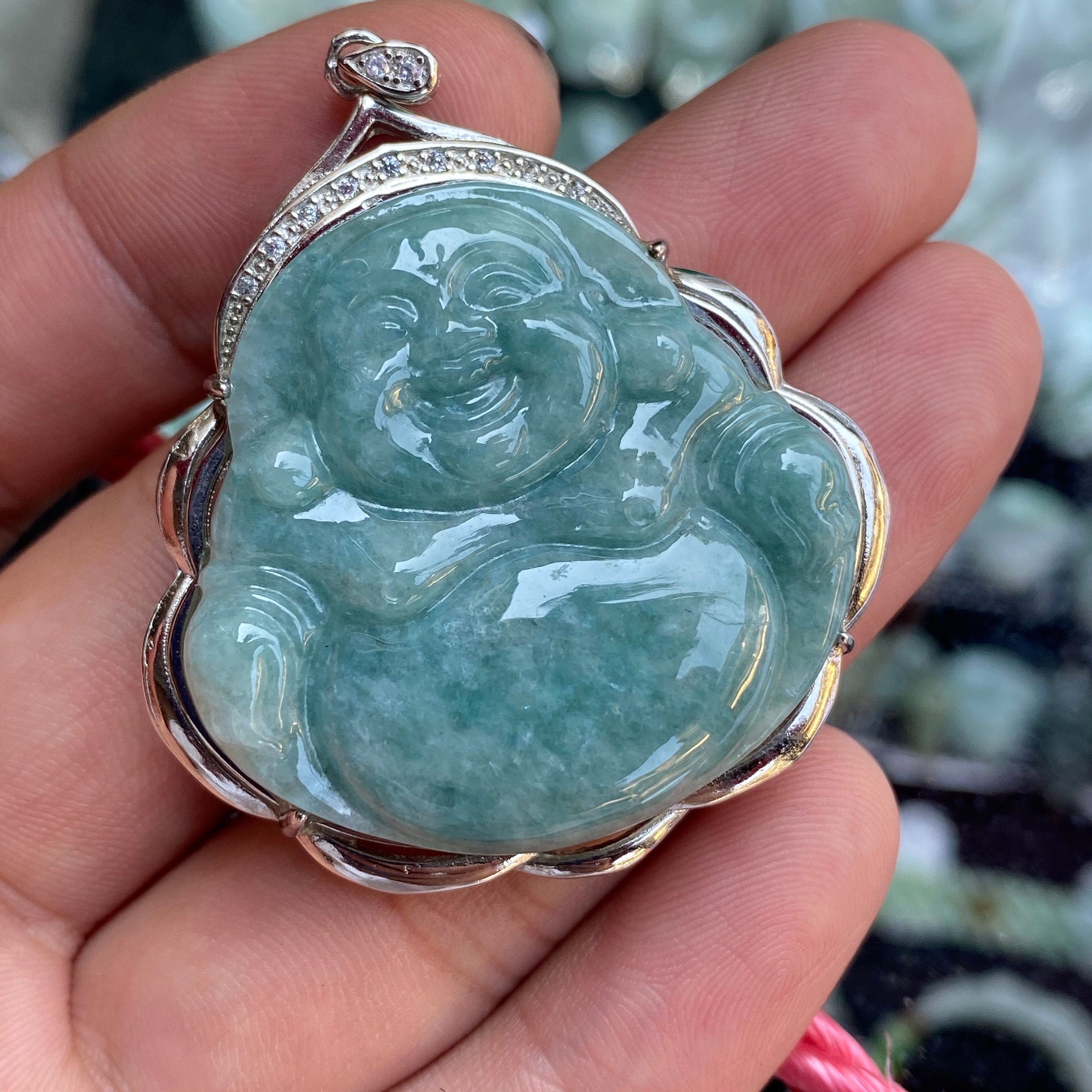 Natural Grade A Jade Buddha pendant Green Burma Jadeite Beads Etsy