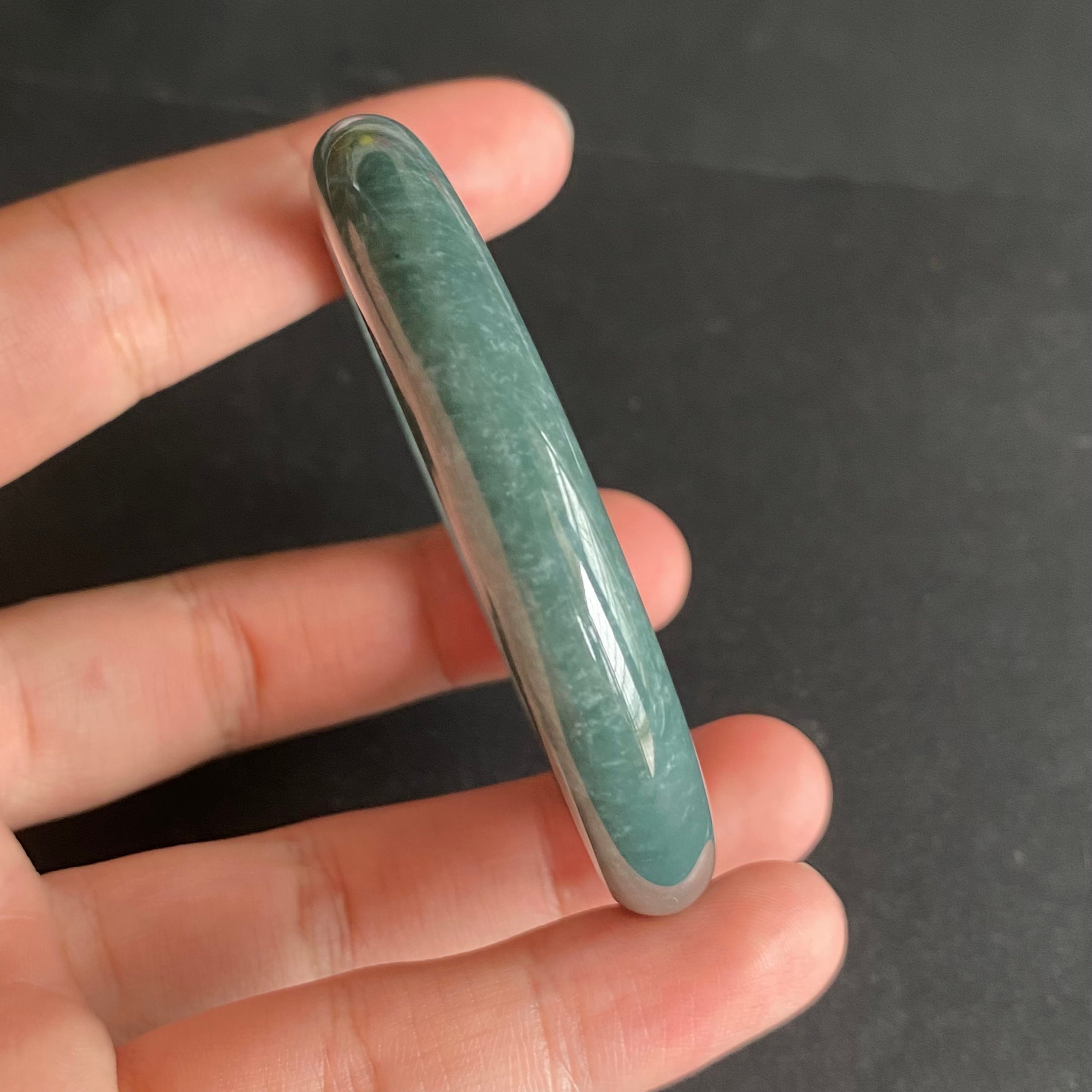 54.6mm Natural Blue Grade A Jade Guatemala Jadeite Round Etsy