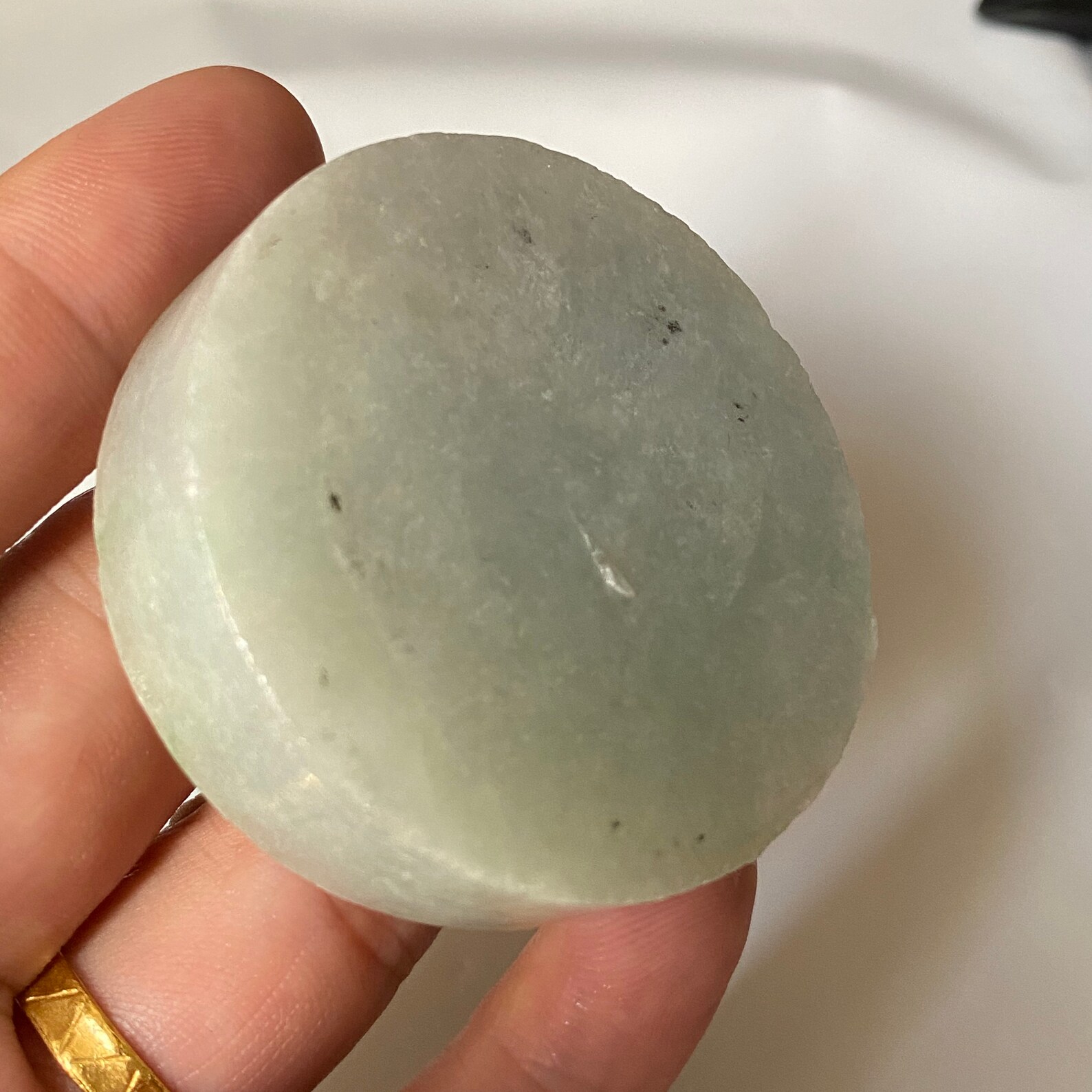 103g Translucent Jadeite Round Rough Slab Natural Raw Stone Etsy