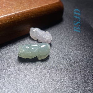  wrtgerht 2Pcs Pixiu Charms Natural Jade Spacer Beads