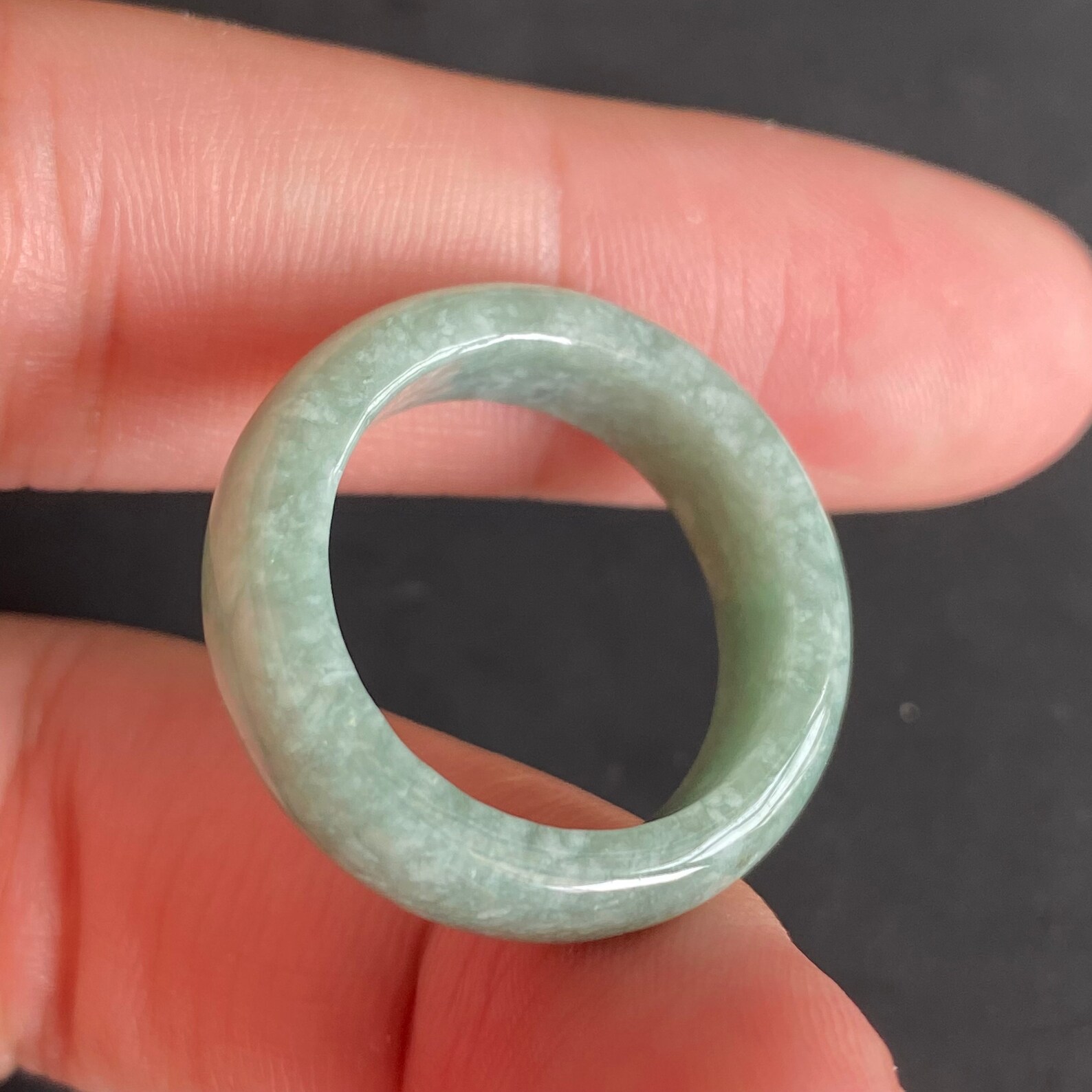 18.2mm Natural Blue Jadeite Band Ring Hand Carved Grade A Jade Etsy UK