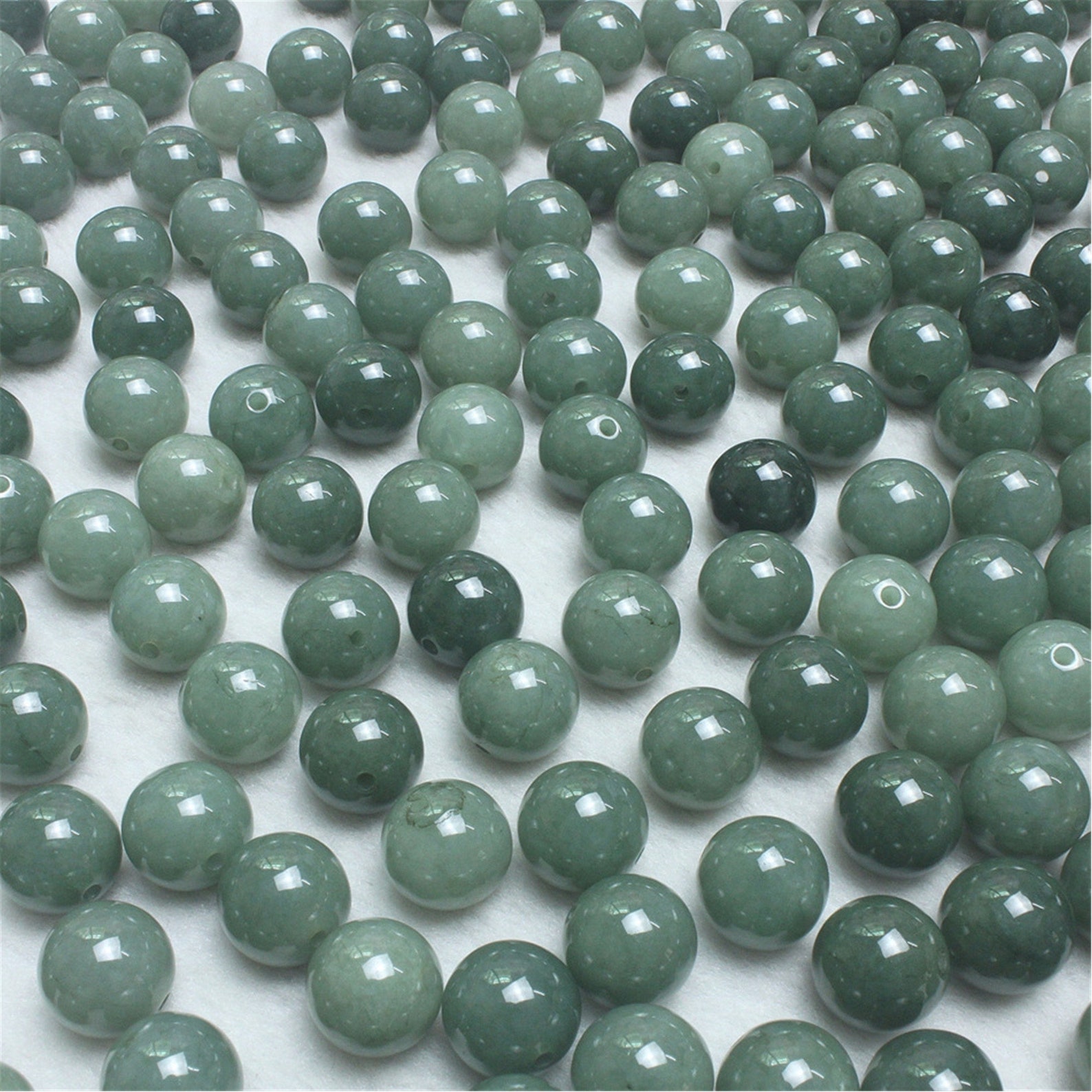 100PCS 13mm Grey Grade A Jade Round Beads Type A Stone ICY Etsy UK
