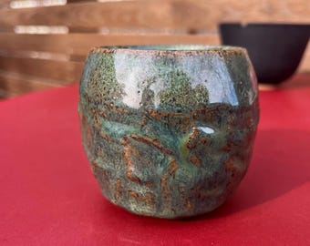 One of a Kind Handmade Ceramic Cup | Rustic Earth Tone Pottery Tumbler | Artisan Stoneware Coffee & Tea Mug | Unique Gift