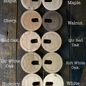 Wood Cable Hole Grommets / Desk Grommet /Wire Cable Grommets / Countertop/ 10 different wood species image 2