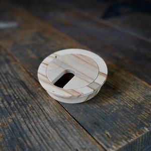 Wood Cable Hole Grommets / Desk Grommet /Wire Cable Grommets / Countertop/ 10 different wood species image 8