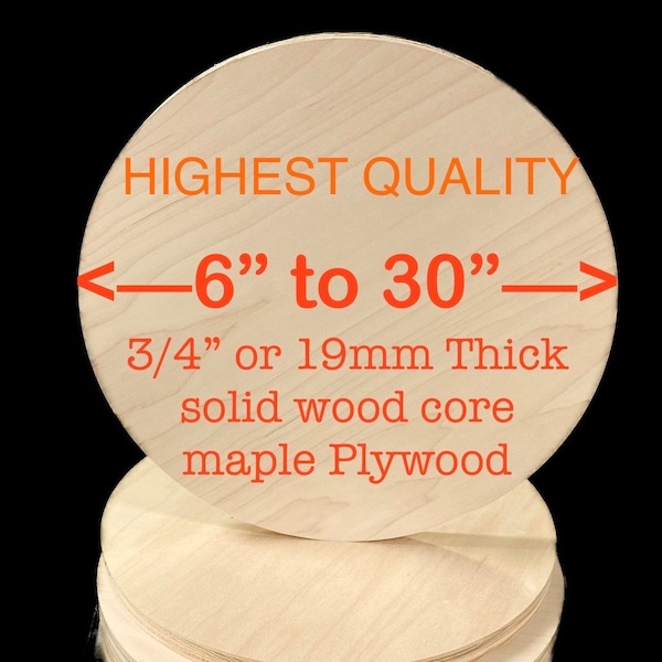 Maple Plywood rounds / Wood Circle for Signs, CNC, Laser cut/ Top Quality/ 3/4 thick plywood/ 19mm wood rounds/ discs