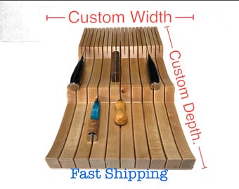 Knife Block Drawer Organizer 2” tall