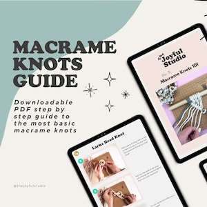 Guide des nœuds en macramé pour débutants : instructions étape par étape (téléchargement PDF)