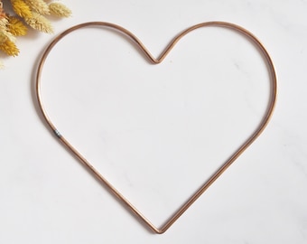 Metal Heart Shape. Macrame Frame. For crafts, floristry and dream catchers. 2 Sizes available. Copper Metal Frame.