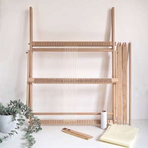 Large Adjustable Weaving Loom - High Quality Beech Wood - Tapestry Kit - Suitable for all abilities